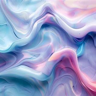 A tranquil abstract swirl of pastel purples and blues evoking calm and reflection.