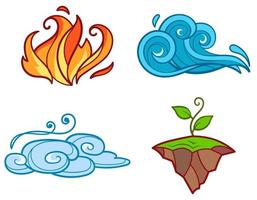 Earth Elements, fire, water, wind and earth