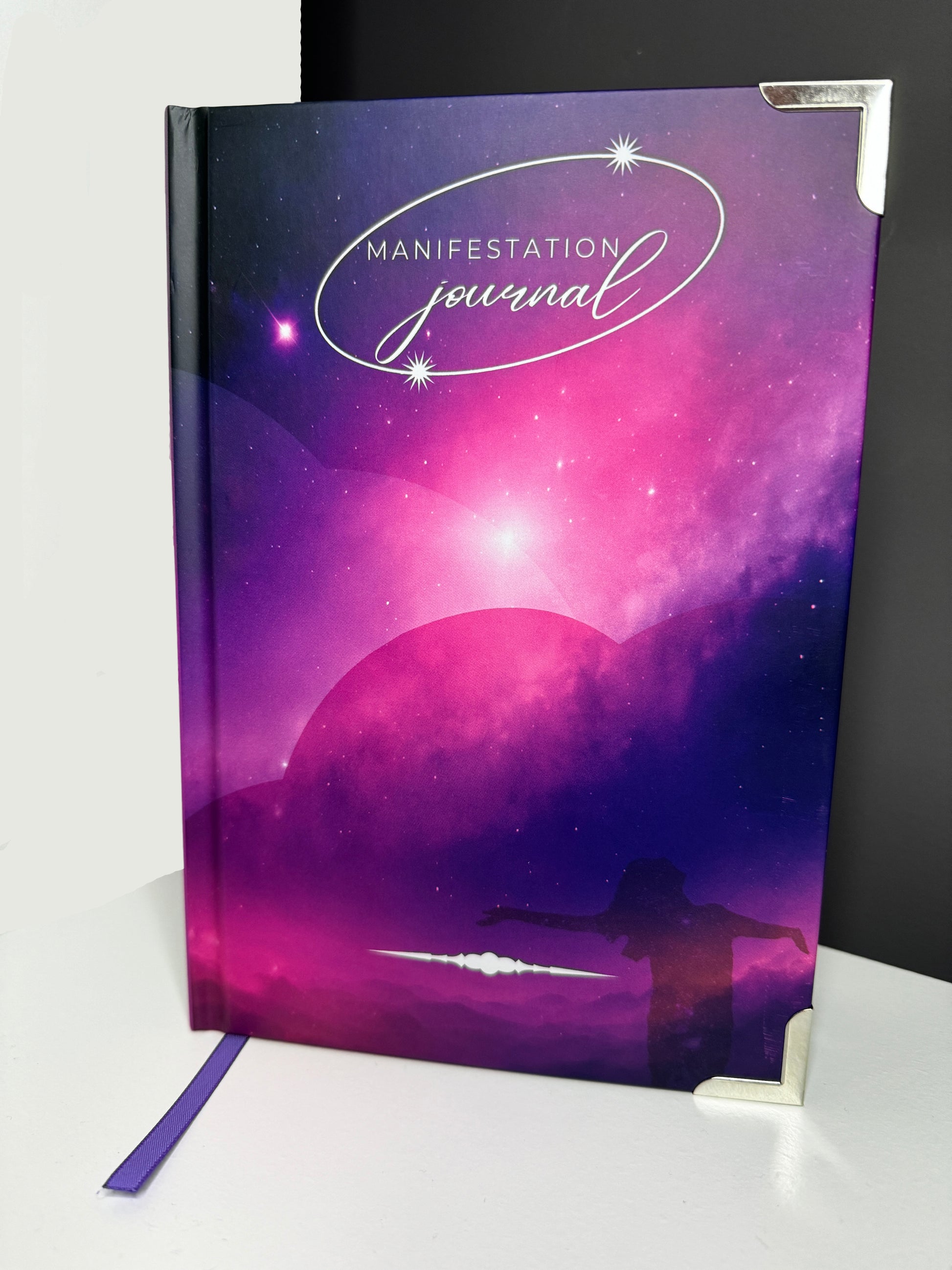 Manifestation Journal with corner protectors on display